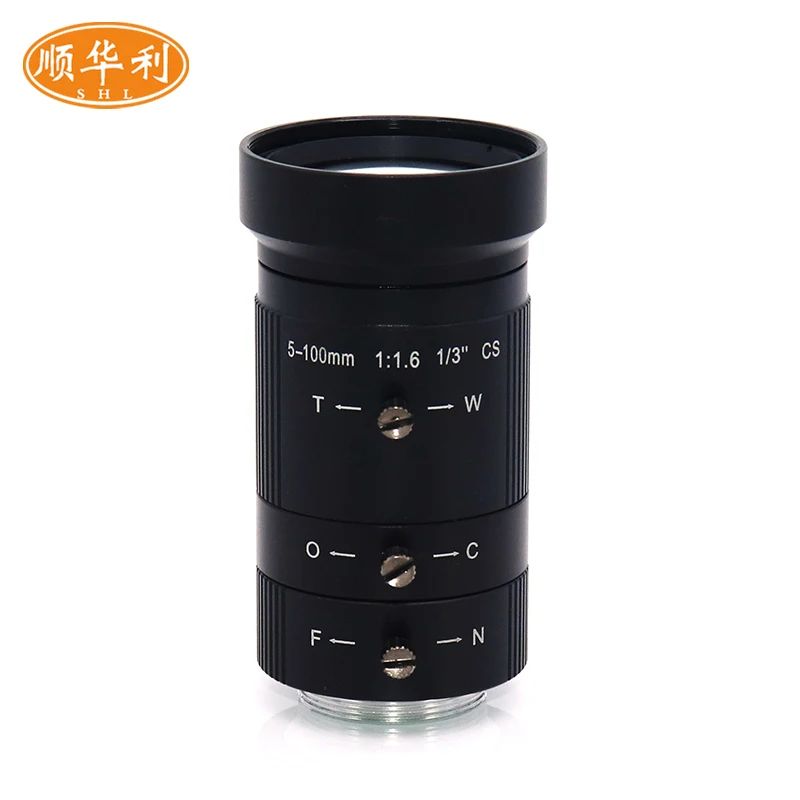 

5-100mm zoom lens 20 times manual zoom 1/3 inch CS interface telephoto lens monitoring equipment accessories