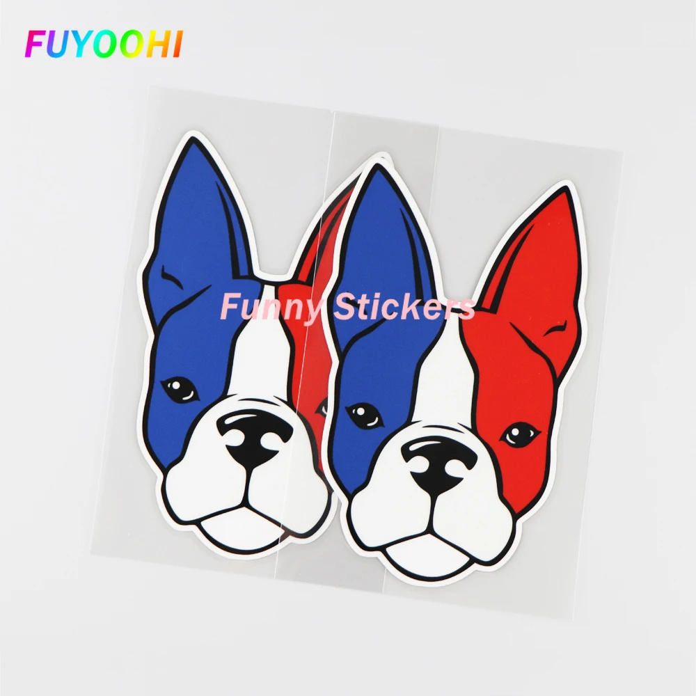 

FUYOOHI Exterior/Protection Funny Stickers Personality Animal Bulldog Pattern PVC Color Decal Decorate Funny Cartoon Car Sticker