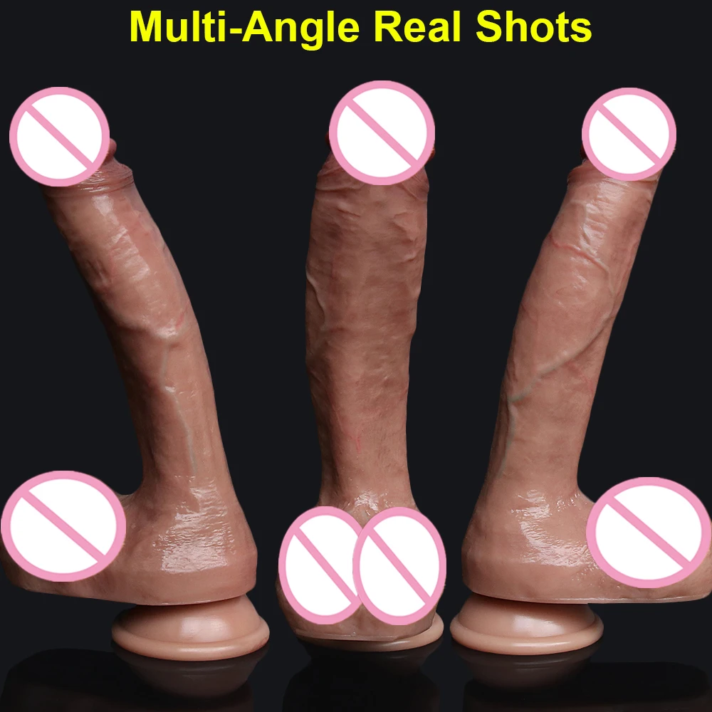 Realistic Dildo Dick Shop Soft Giant Phallus Cheap Sex Toys Butt Plug With Big Suction Cup Adults Strapon Masturbators For Women |