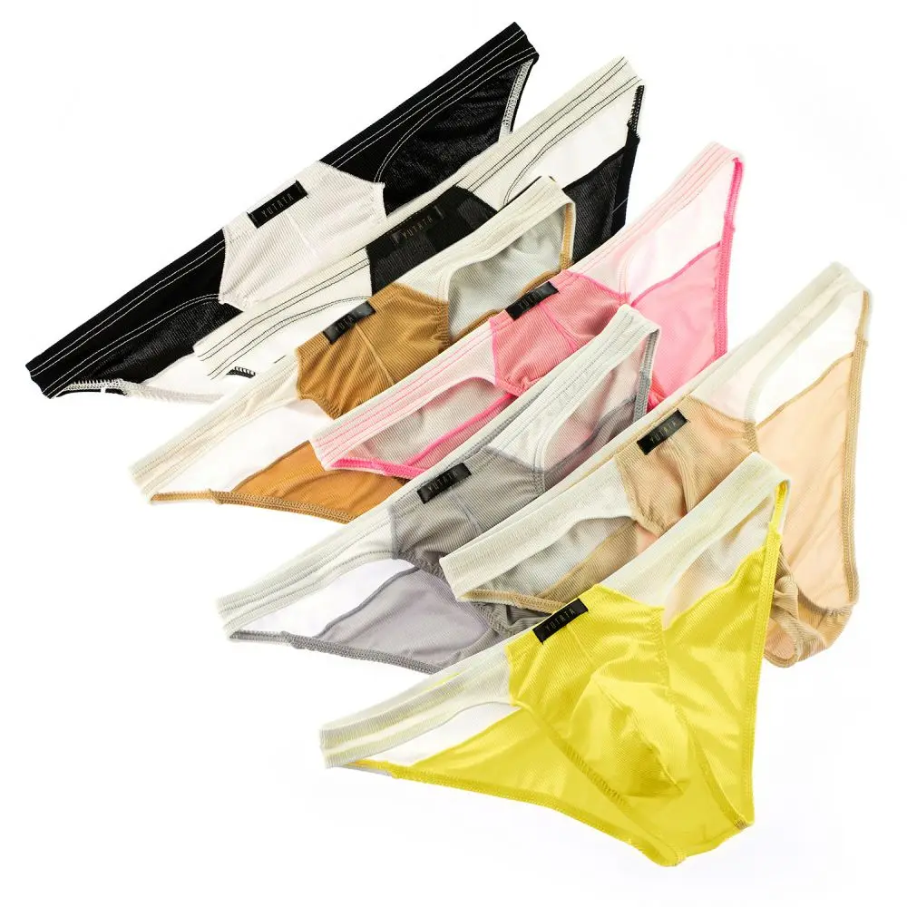 

Contrast Color Stitching Briefs Men'S Sexy Underwear Personalized Breathable Men'S Triangle Pants Low Waist Men'S Slips Lingerie