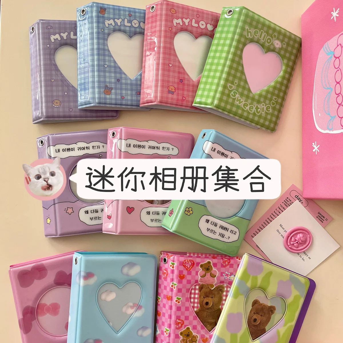 

Cute Photocard Collect Book Korean Ins Plaid Polaroid Album 3 Inch Photo Idol Album Card Collection Book