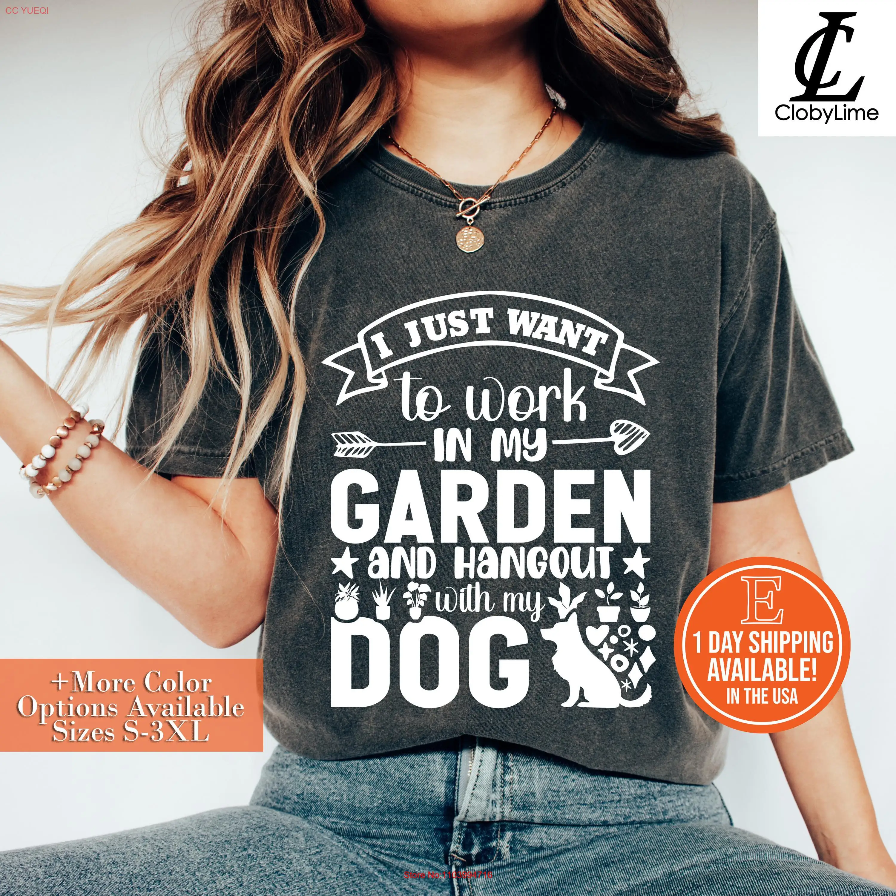 Забавная футболка для любителей собак Я просто хочу работать в моем саду и