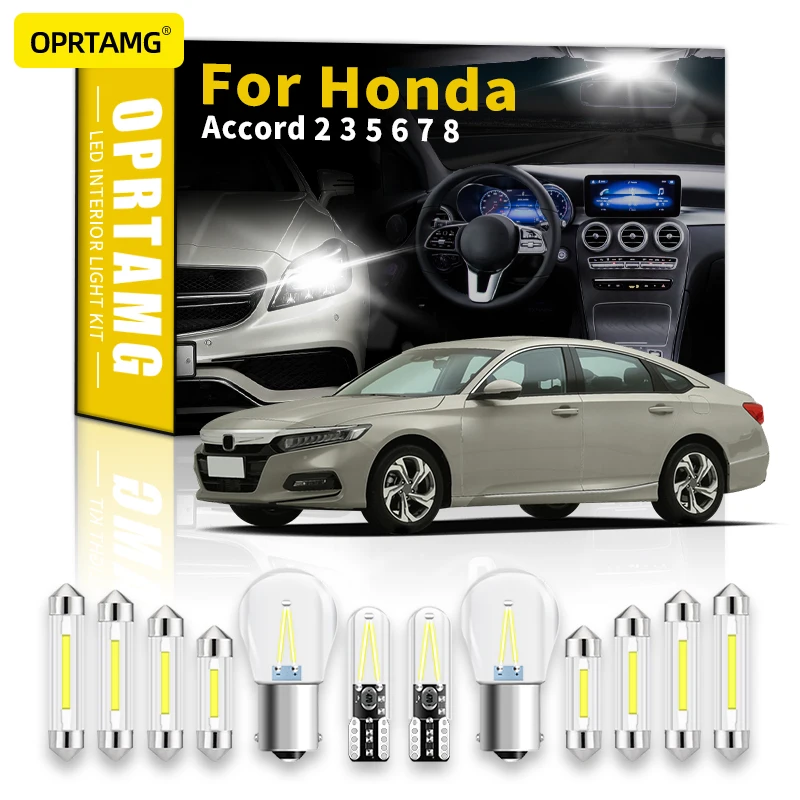 

OPRTAMG Canbus Светодиодная лампа для освещения салона автомобиля Kit для Honda Accord 2003-2010 2011-2022 купольная карта багажника номерной знак лампа автомоби...