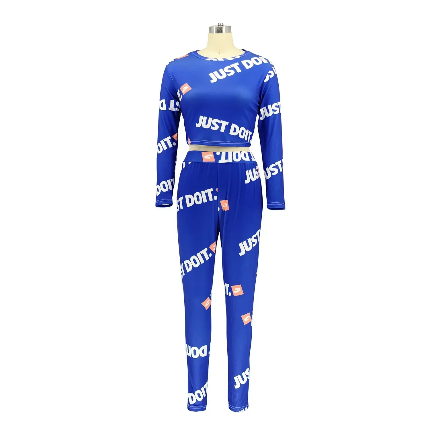 Европейская станция с буквенным принтом женский комплект брюк летний спринт