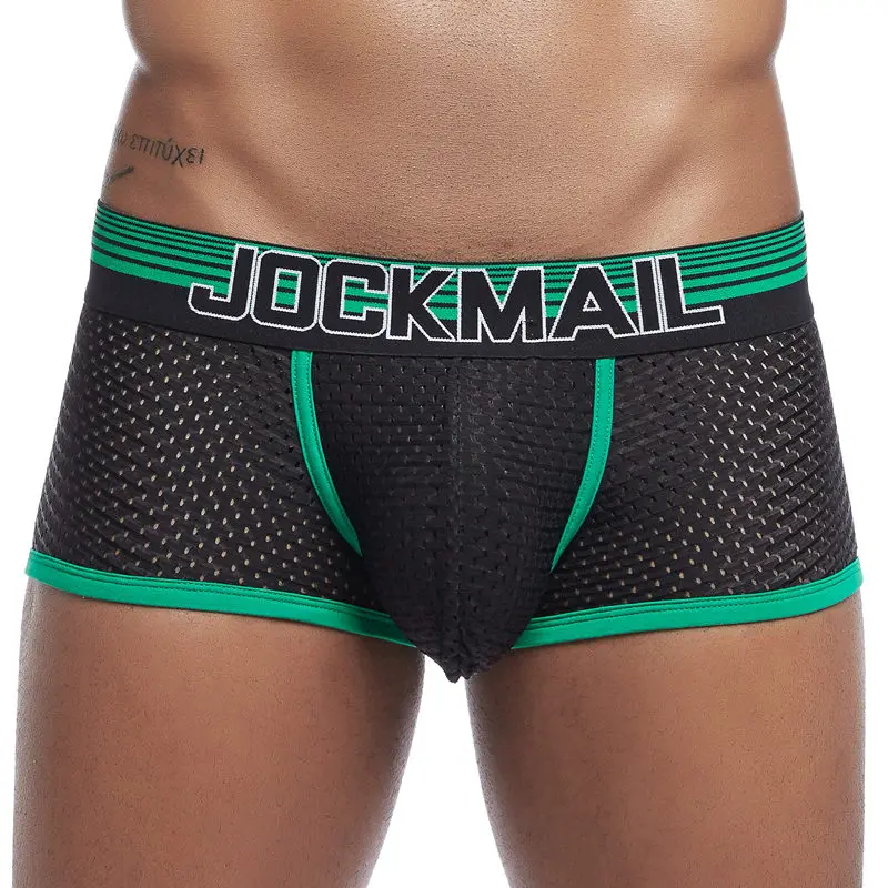 Трусы-боксеры JOCKMAIL мужские сетчатые пикантное нижнее белье с заниженной талией