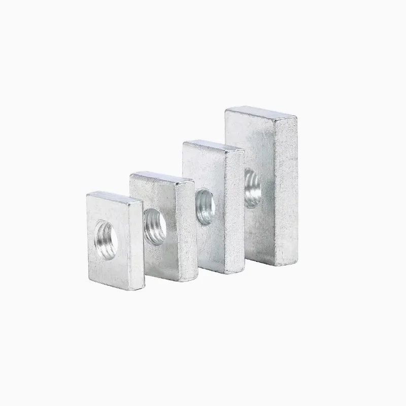 Оцинкованная прямоугольная гайка алюминиевая Т-образная гайка/квадратная
