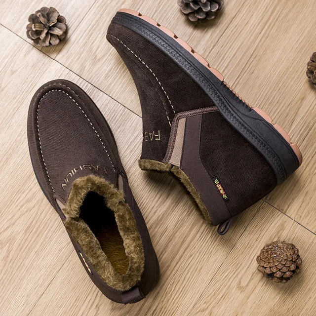 

Outdoor snow boots Plus velvet thick men's cotton shoes Hard-Wearing winter warmth winter casual shoes S10675-S10686 C1