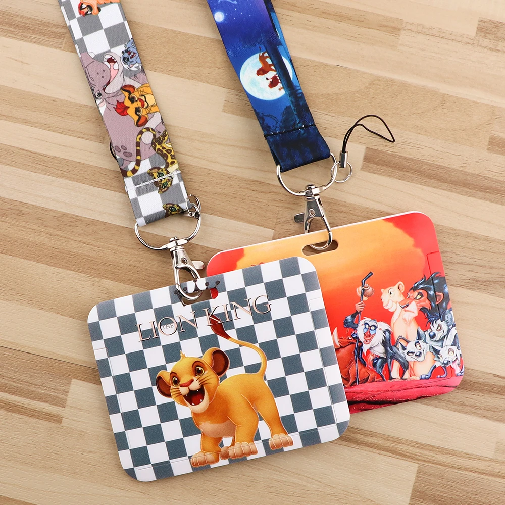 

LB3066 Disney The Lion King Keychain Lanyards for Keys Cell Phone Straps ID Card Employee Case Student Lanyard Name Card Holder