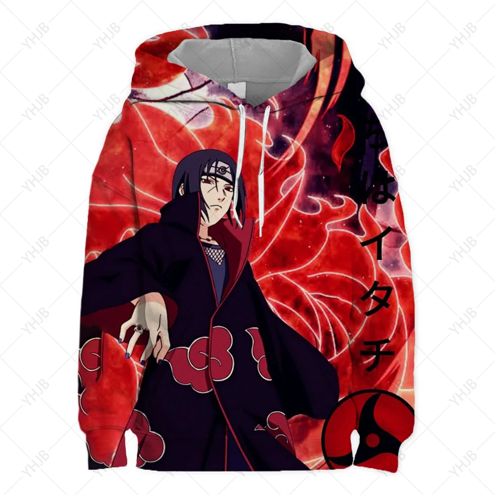 

Толстовка с капюшоном с 3D принтом Наруто для детей, детская одежда, свободная одежда с длинным рукавом, повседневный Топ, толстовка с японским аниме для мальчиков и девочек
