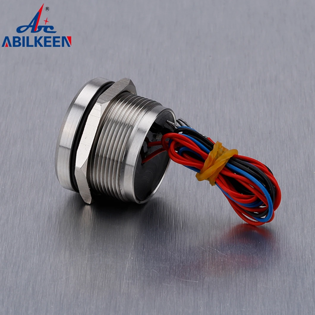 ABILKEEN 30 мм 1НО водонепроницаемый пьезоэлектрический переключатель с плоской