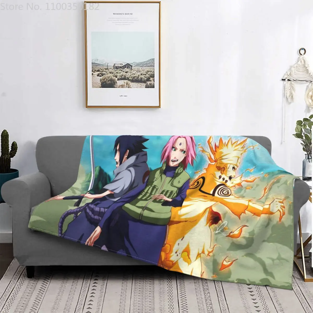

Japanese anime Uzumaki Narutos flannel blanket Digital Print Home Decoration Bedroom Office Sofa Nap Blanket