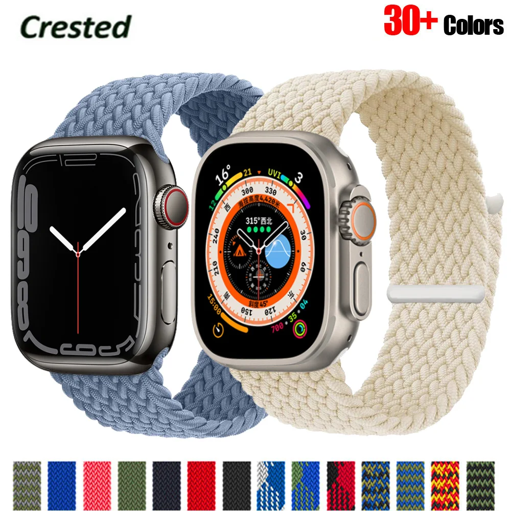 

Strap For Apple Watch Ultra band 49mm 44mm 40mm 45mm 41mm 38mm 42mm Nylon Elastic loop bracelet iwatch series 7 se 3 5 6 8 strap