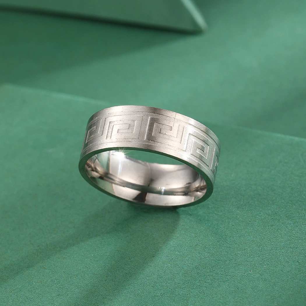 Todorova винтажные греческие кольца из нержавеющей стали для мужчин и женщин Изящные