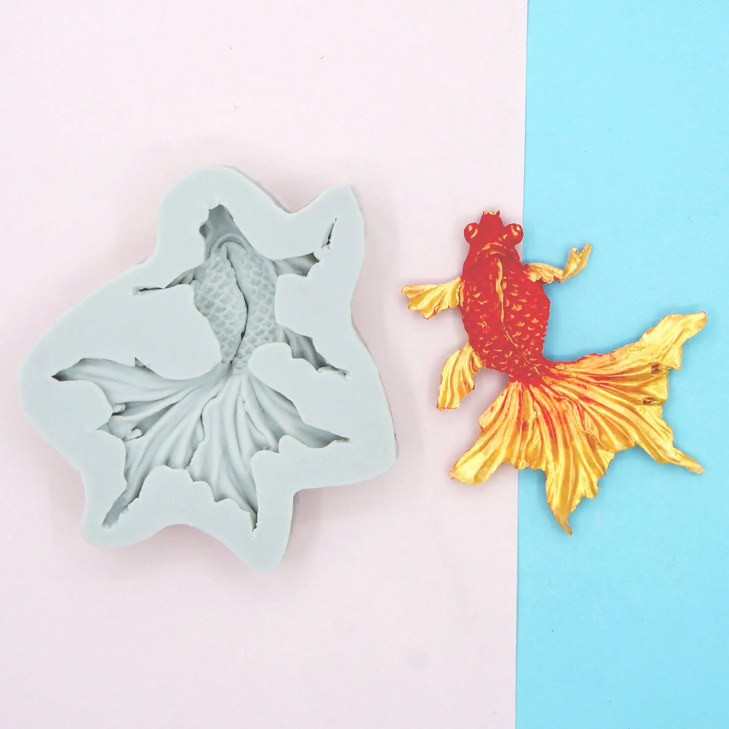 Силиконовая форма для золотой рыбки помадки в китайском стиле сделай сам выпечки