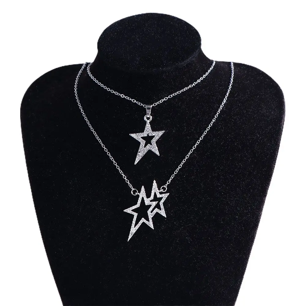 Очаровательная трендовая подвеска в виде звезды, сверкающий чокер до ключиц из циркония в стиле ретро, ожерелье в Корейском стиле, модное ожерелье, Женское Ожерелье