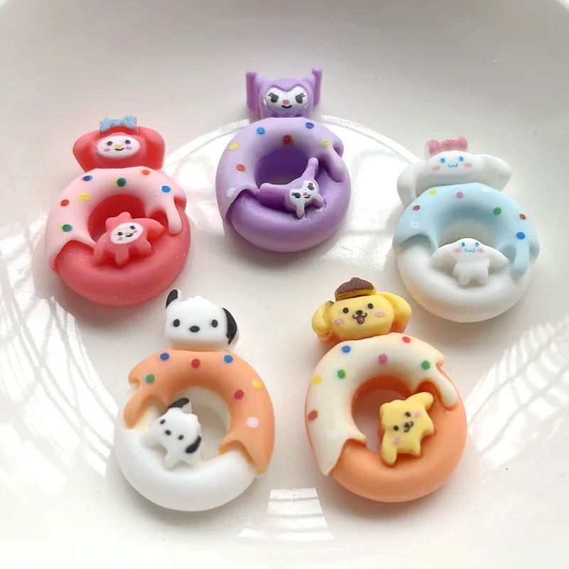 10 шт. смешанные стили кавайные животные в форме хлеба с плоской задней стороной