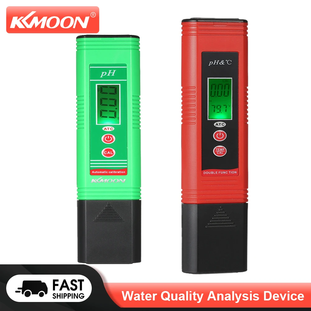 

KKmoon pH Meter High Precision ATC Auto Calibration and Backlight LCD Acidity Tester Portable Water Quality Analysis Device