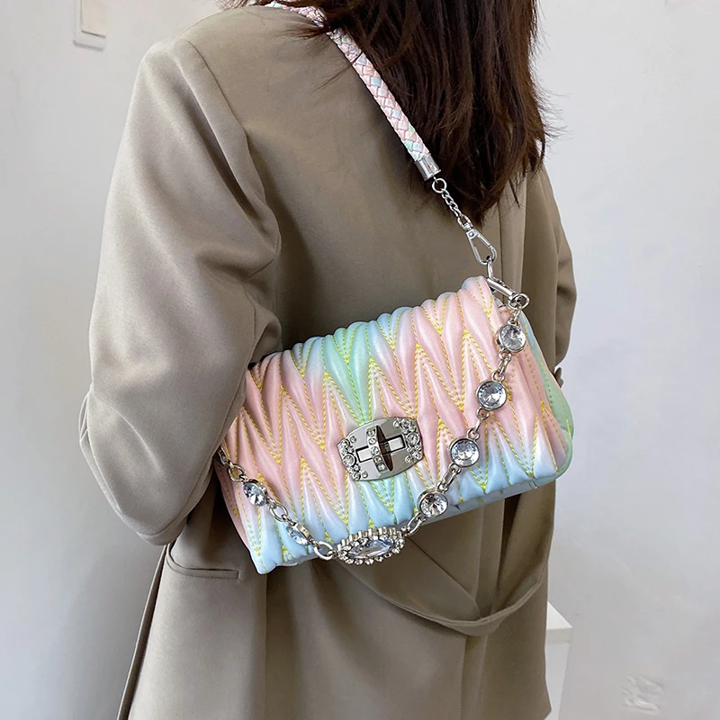 

Fashion bag new fashion women's summer versatile messenger bag single shoulder armpit small square bag