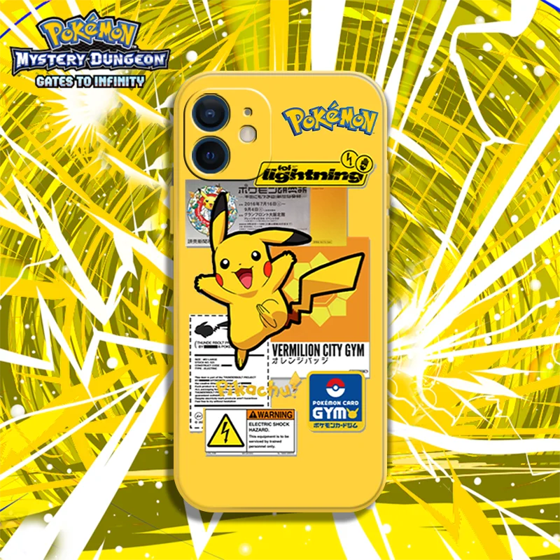 pokemon pikachu phone case for iphone 11 12 pro max 7 plus xs xr xs max 13 pro 7 8 6s cute cartoon color hot silicone case gift free global shipping