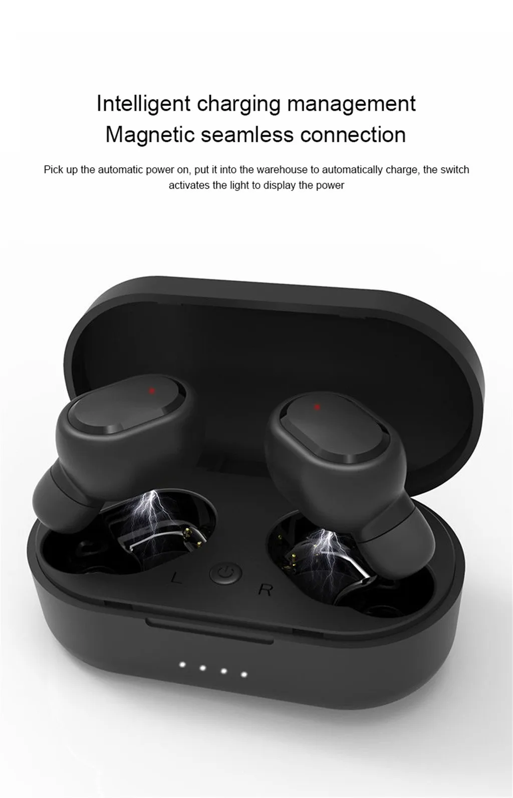 

Hifi Bluetooth Earphone V5.0 Earphones Wireless Headphones For Support All With Bt-enabled Mobile Phones, Tablet, Notebook