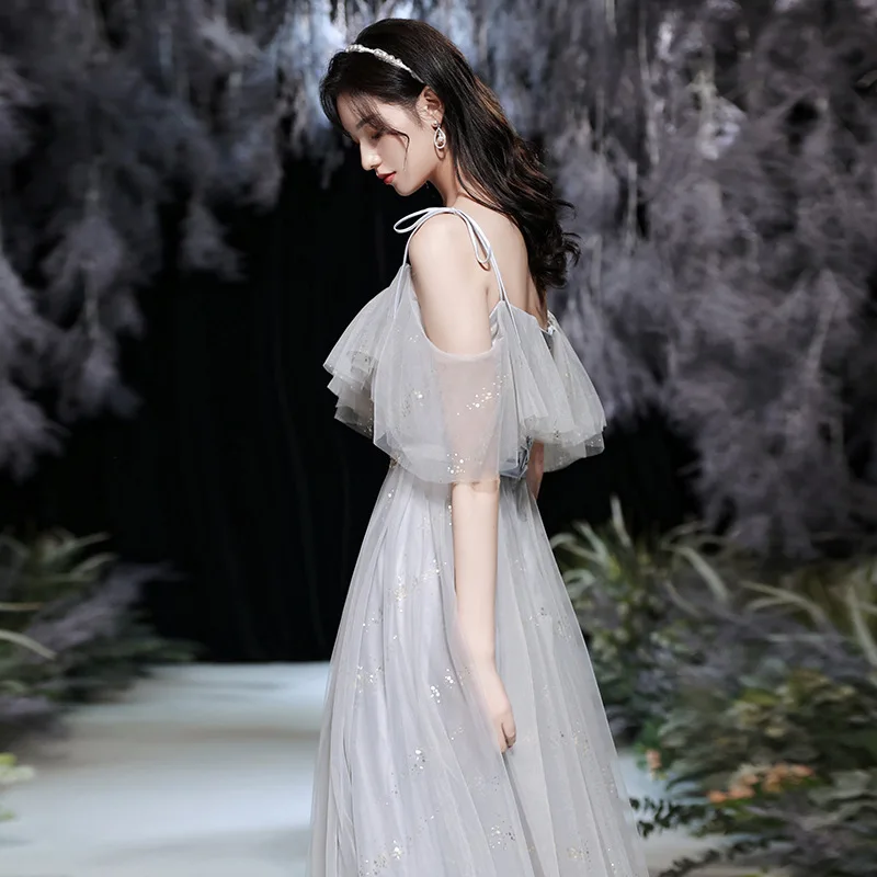 Женское платье для подружки невесты сексуальное китайское из газовой ткани