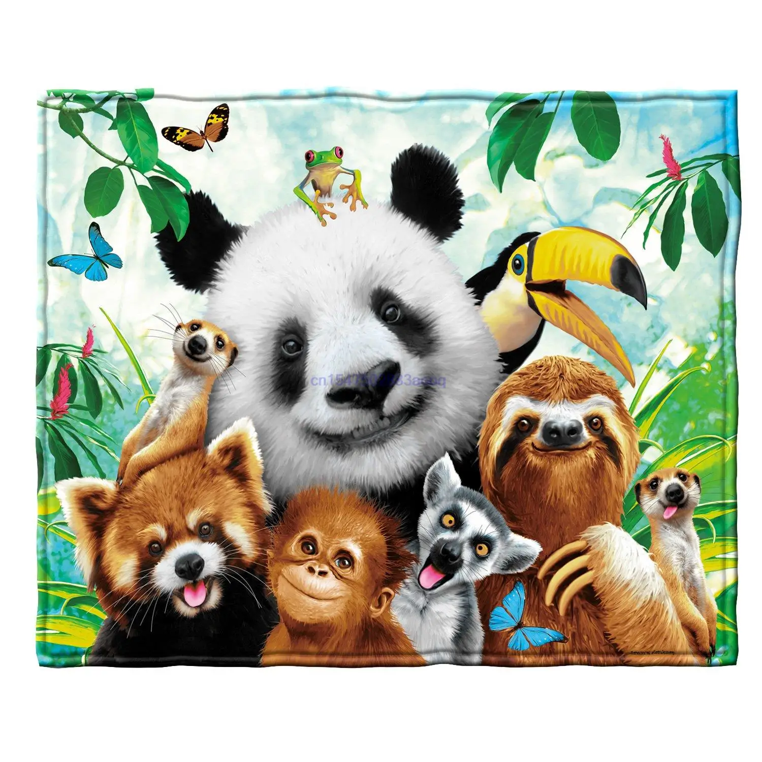 

Zoo Animals Super Soft Plush Fleece Throw Blanket