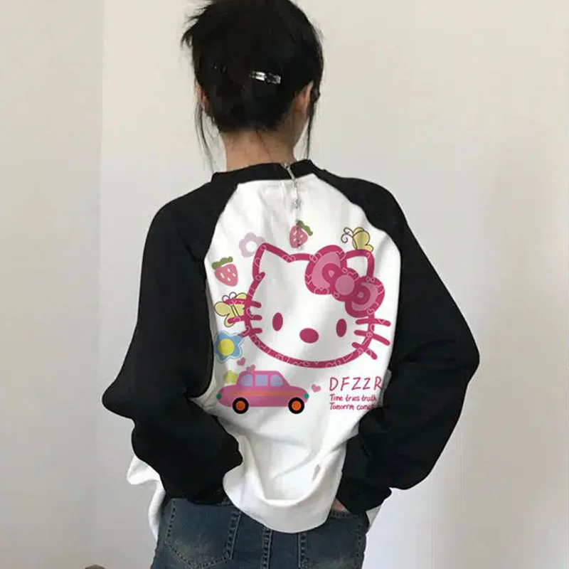 

Hello Kitty Sanrio плюшевый милый мультяшный плюшевый Топ с длинным рукавом свободный хлопок аниме плюшевые игрушки для девочек подарок на день рождения