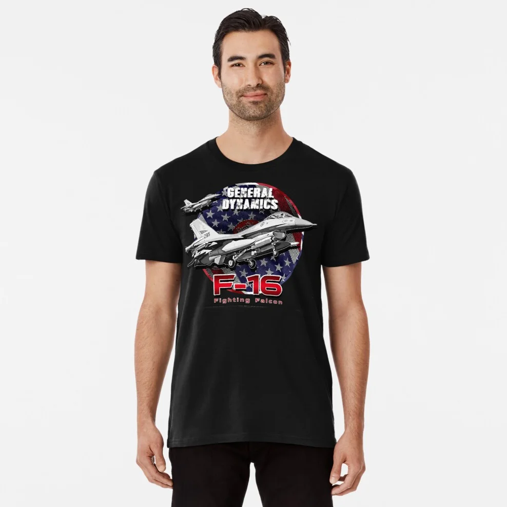 

US Air Force F-16 Fighting Falcon Fighter Aircraft T Shirt. New 100% Cotton Short Sleeve O-Neck Casual T-shirts Size S-3XL