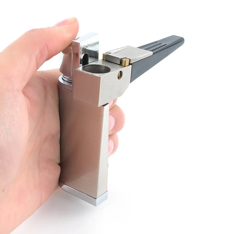 

Creative Metal Folding Lighter Pipe Combination Set New Strange Portable Folding Pipe Lighter Smoking Set Men Gadgets