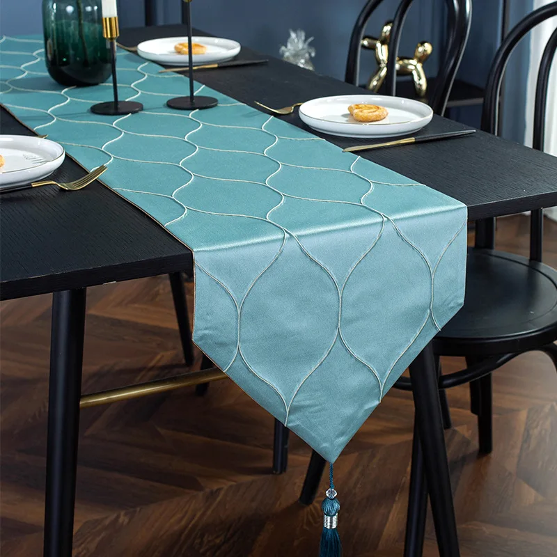 

Folding wave bed tail towel table bunting European-style coffee table dining table home hotel table runner