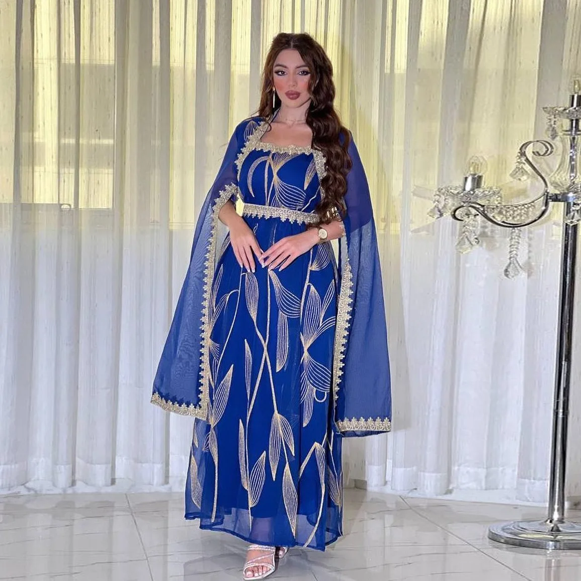 Марокканские вечерние платья Дубай Abayas Eid мусульманское платье для женщин Abaya