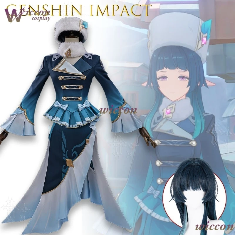 Фото Костюм для косплея Мое-Мимик из Genshin Impact, образ персонажа NPC Селаэно, полный комплект в аниме-стиле, для тематических съемок и Хэллоуина. №2