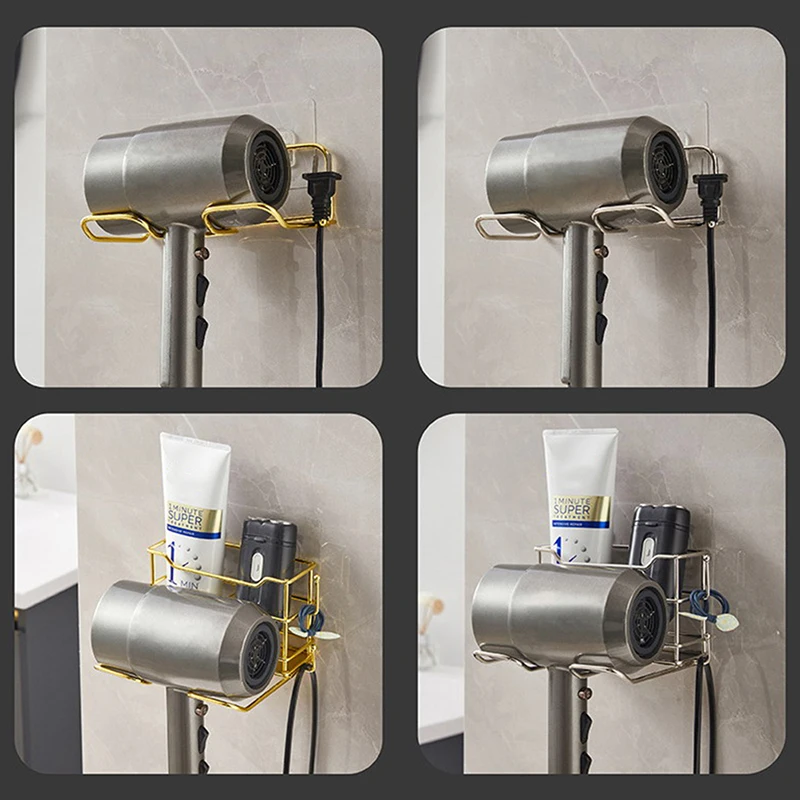 

Hairdryer Rack Hair Dryer Holder For Bathroom Storage Rack Straightener Wall Mount Organizer Bathroom Accessories