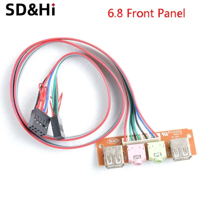 

1 шт., компьютерные аксессуары, аудиокабель-адаптер, 2 USB-порта, 6,8 см