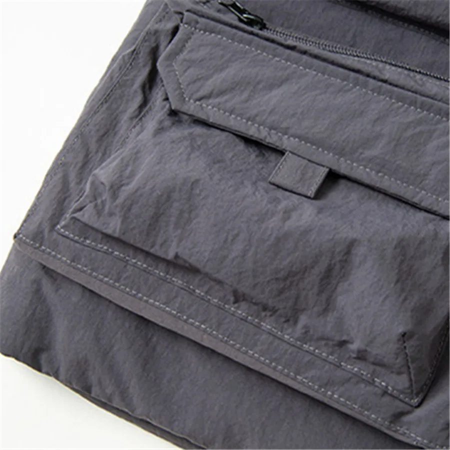 Зимний теплый мужской жилет-карго толстая флисовая куртка без рукавов