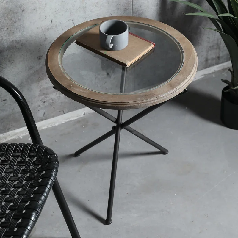 Стеклянные диванные столики простого дизайна для гостиной металлические