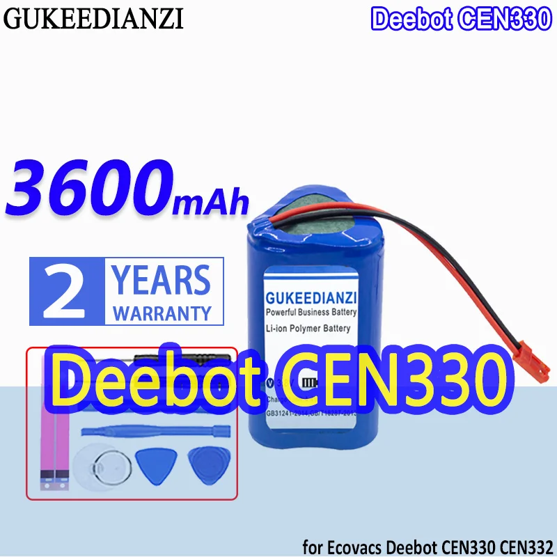 

Bateria Deebot CEN330 (SM-3P) (JST) 3600mAh High Capacity Battery For Ecovacs Deebot Deepoo CEN330 CEN332 Vacuum Robot Battery