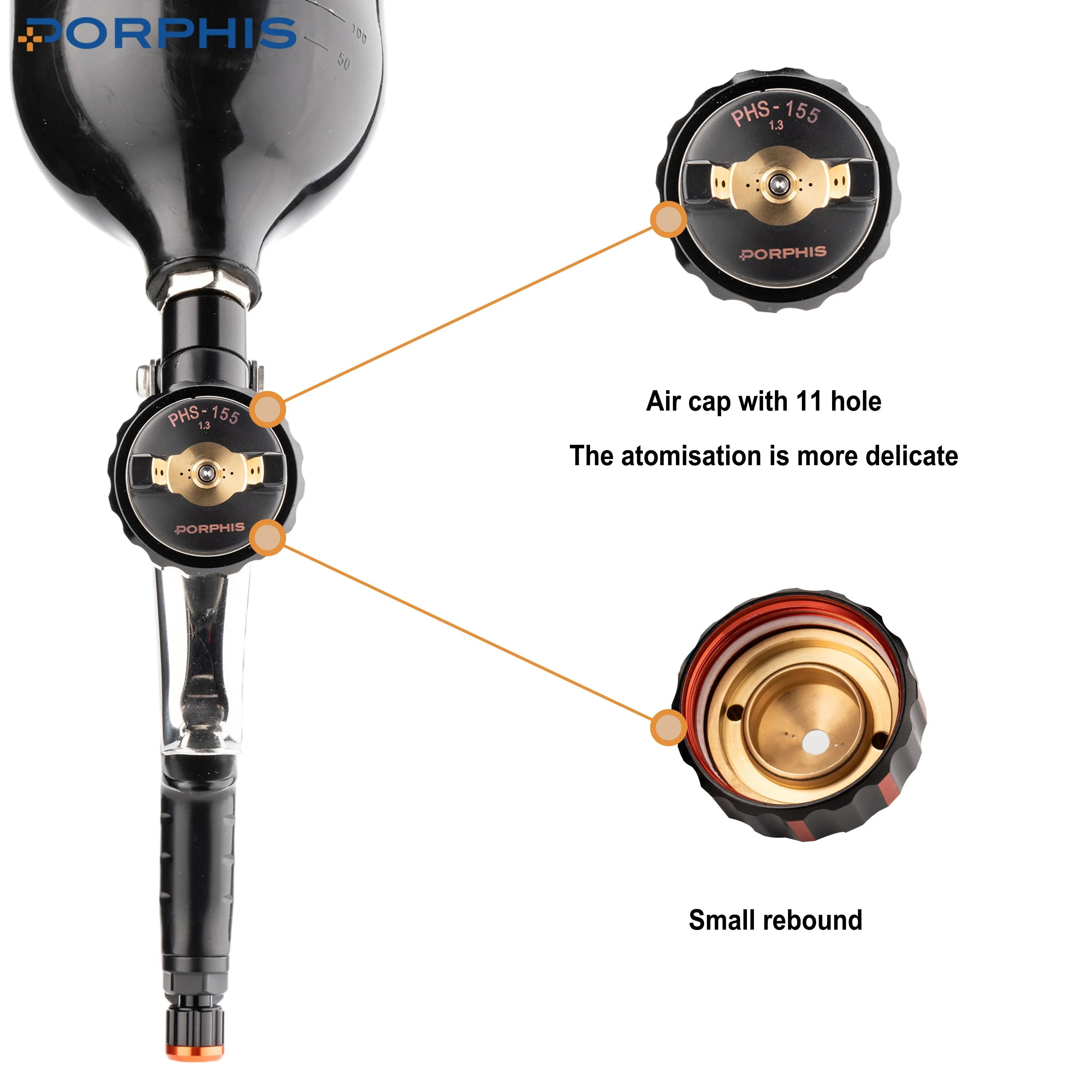 PORPHIS PHS-155 высокоэффективные краскораспылители для краски MP автомобильный