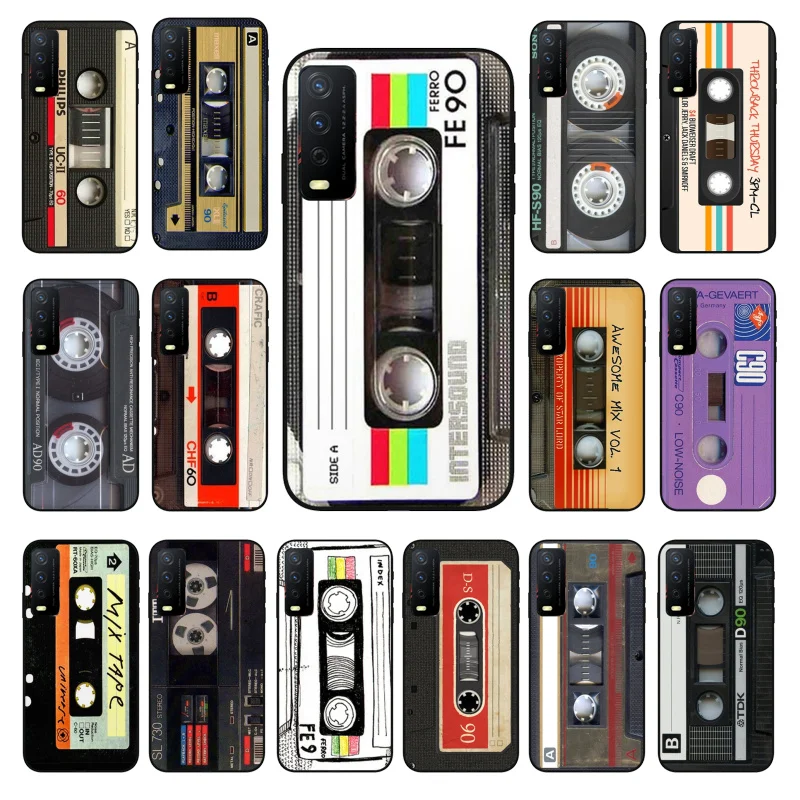 

Cassette Tape Phone Case for VIVO Y31 Y21S Y21 Y15S Y53S Y11S Y12 V21 V21E Y20 Y70 1907 V17Neo Y21S Y33S Y72