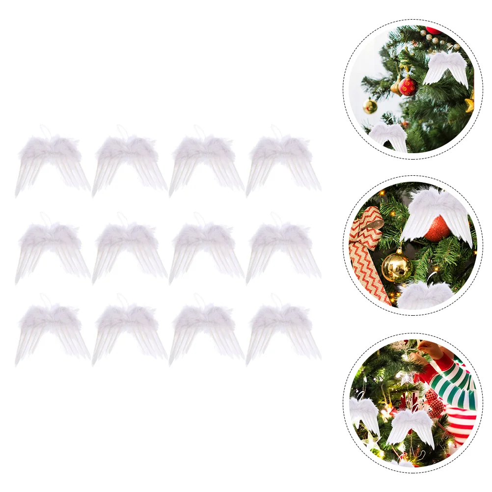 

12pcs Ornament Tree Decor Hanging Vintage Chic Pendant for Wedding Holiday Party