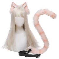lolita hair accessories jk simulation animal ears animal tail orange cat cat ears headband hairpin cat tail