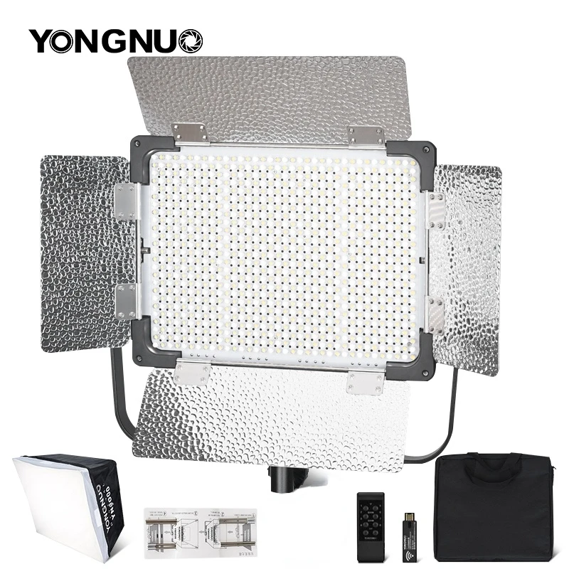 

Светодиодсветильник лампа Yongnuo YN9000 3200-5600K Pro для фото-и видеоссветодиодный емки, заполняющая лампа для фотосъемки с софтбоксом для студийной...