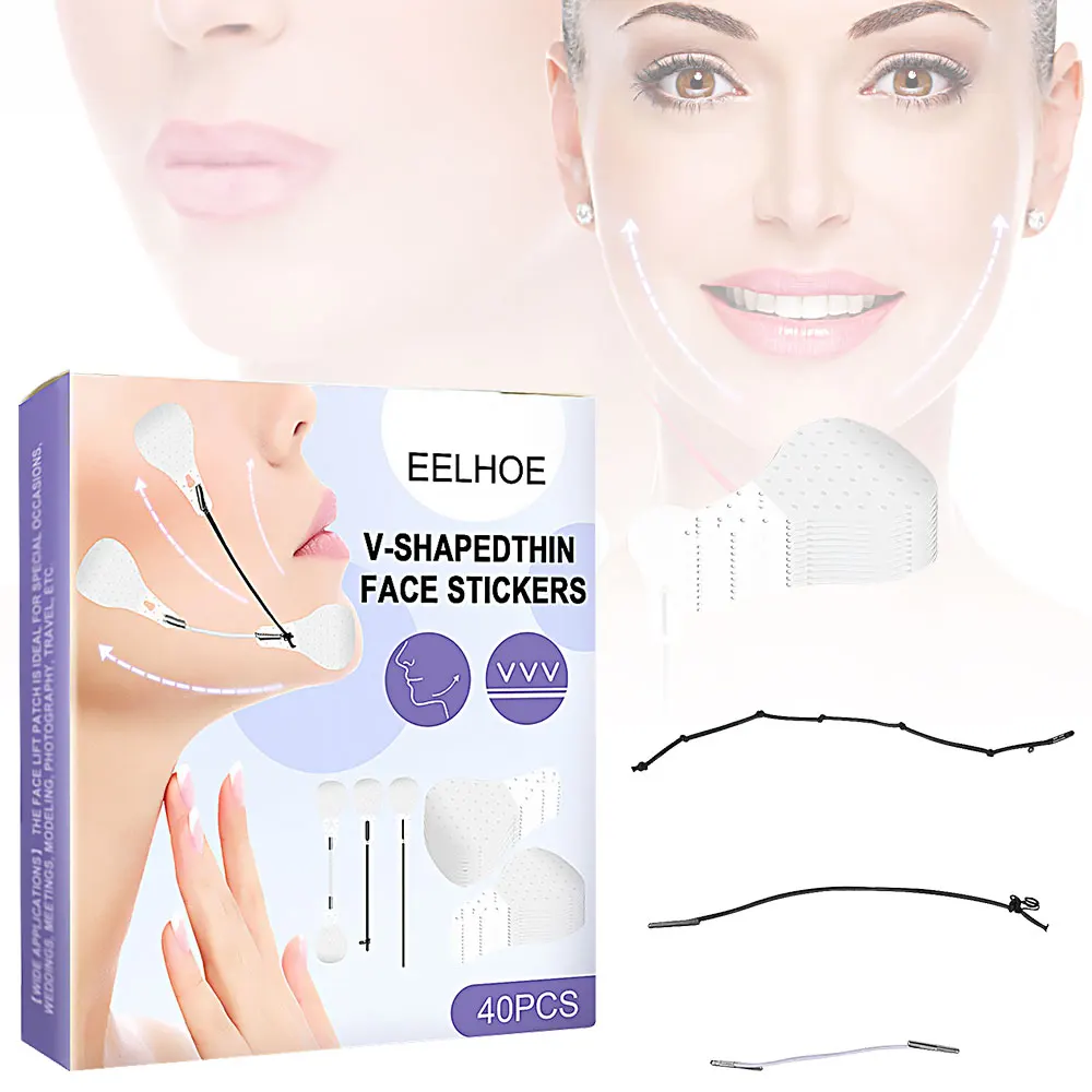 

40Pcs Face Lift Stickers Instant Face Neck and Eye V Shape Tape Anti Wrinkle