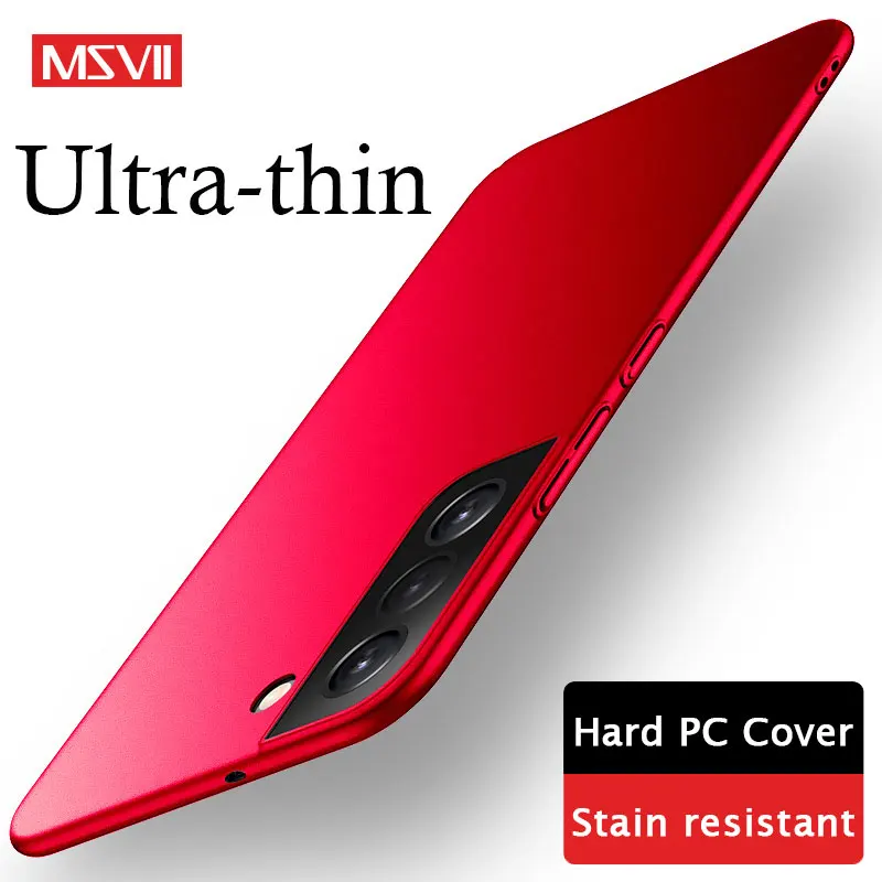 Чехол для Samsung S21 Ultra чехлы телефонов MSVII тонкий матовый чехол Glaxy FE Galaxy Plus жесткий -