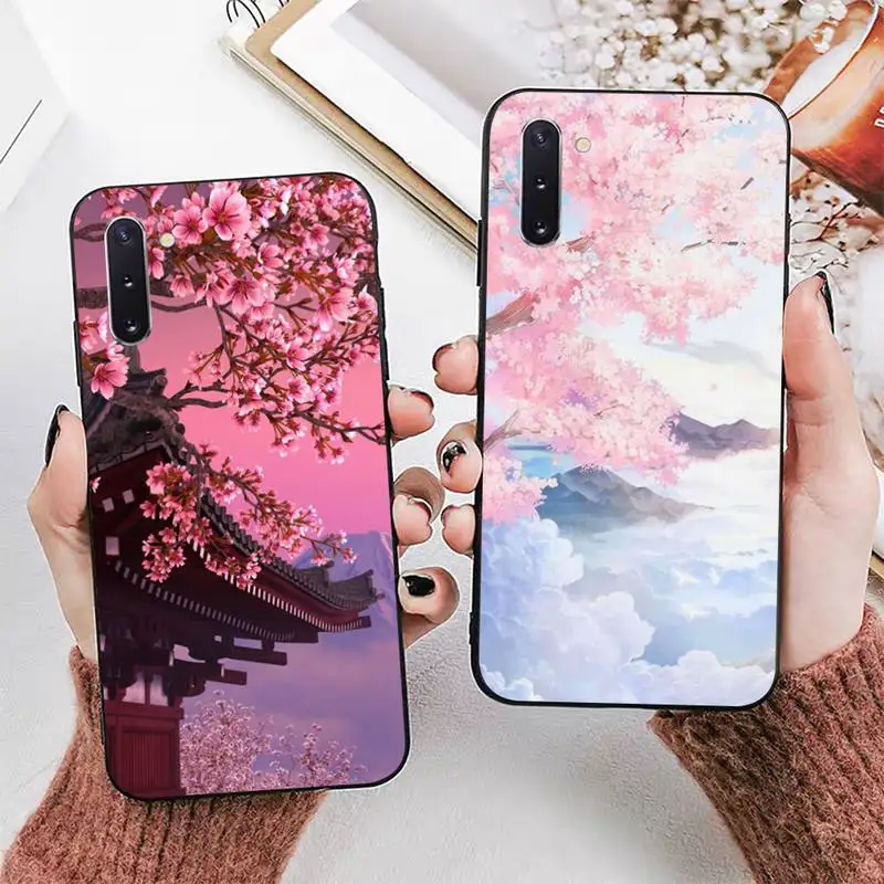 

Cherry Blossoms Tree Phone Case for Samsung Note 5 7 8 9 10 20 pro plus lite ultra A21 12 72