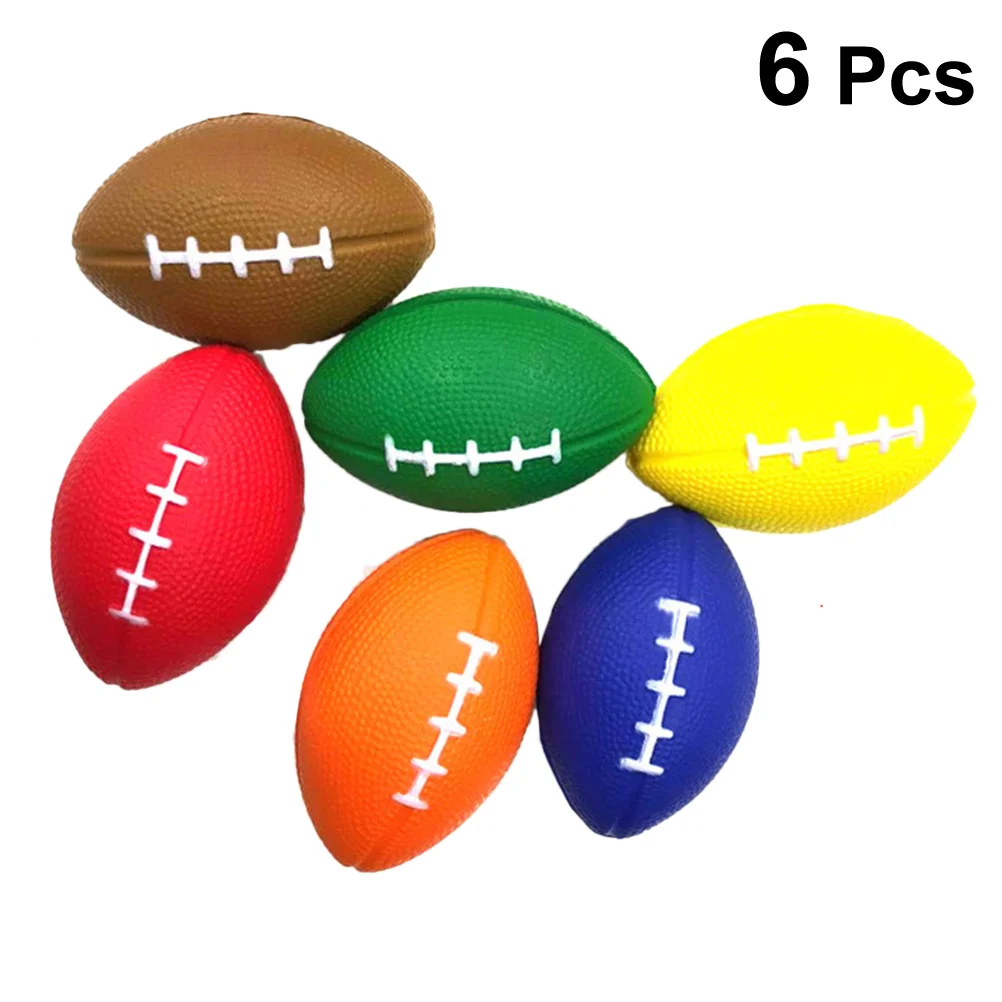

6PCS Mini Rugby Relieve Balls Mini Sports Balls for Anxiety Relief Party Favors Games