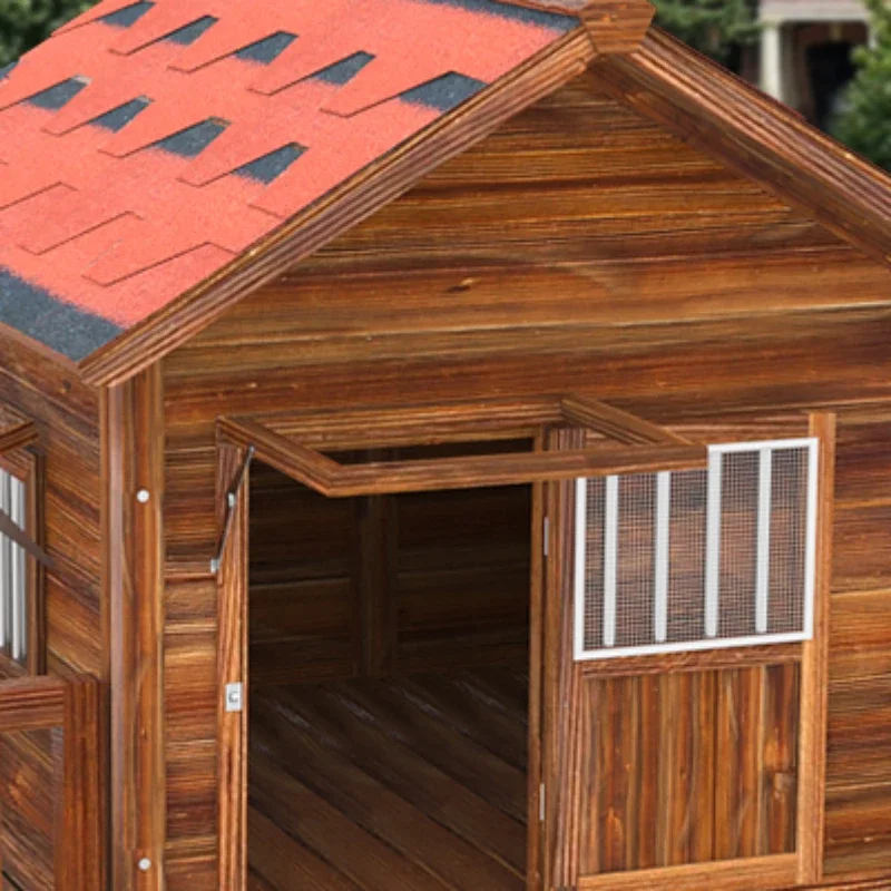 Wood Products Camping Dog Crate Accessories Supplies Prefab Large Outdoor Live Niche Pour Chien Pet