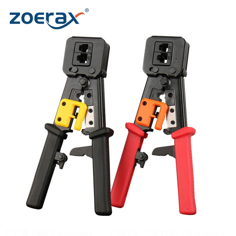 

ZoeRax RJ45 Crimper Hand Network Tools Pliers RJ12 cat5 cat6 8p8c Cable Stripper Pressing Clamp Tongs Clip Multi Function