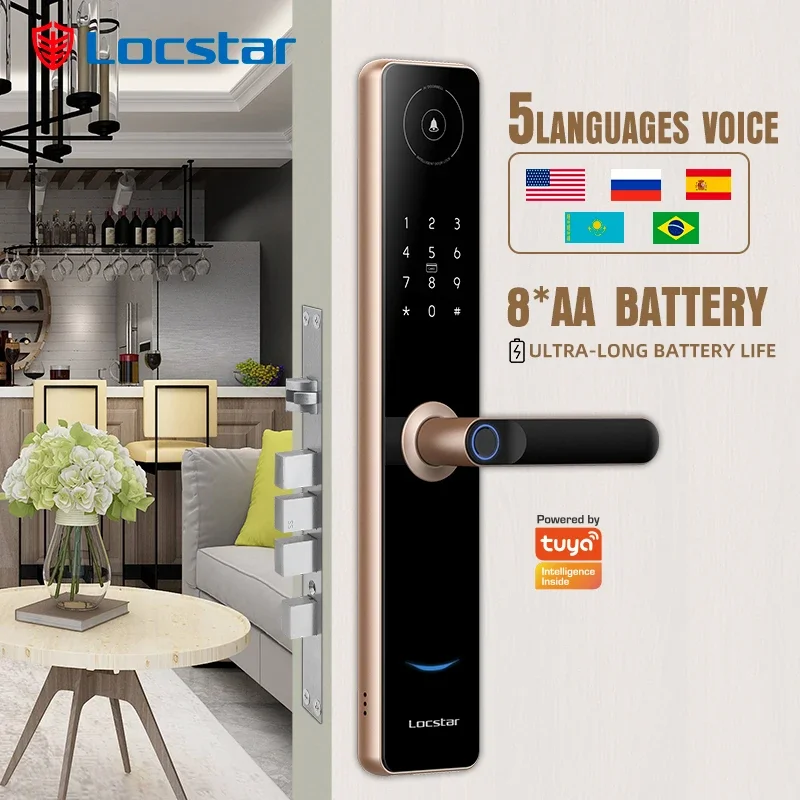 Фото Производитель Locstar 26-летний OEM/ODM Профессиональная настройка безопасности Коммерческий биометрический интернет-умный замок с Wi-Fi №1