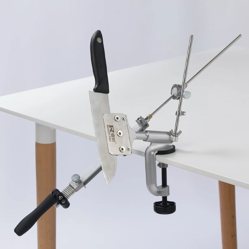 

Точилка для ножей с фиксированным углом, система заточки ножей из алюминиевого сплава, профессиональный инструмент для заточки на 360 градус...